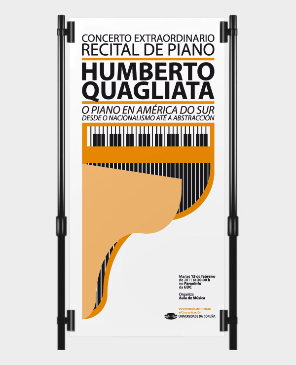 Cartaz para concerto de piano